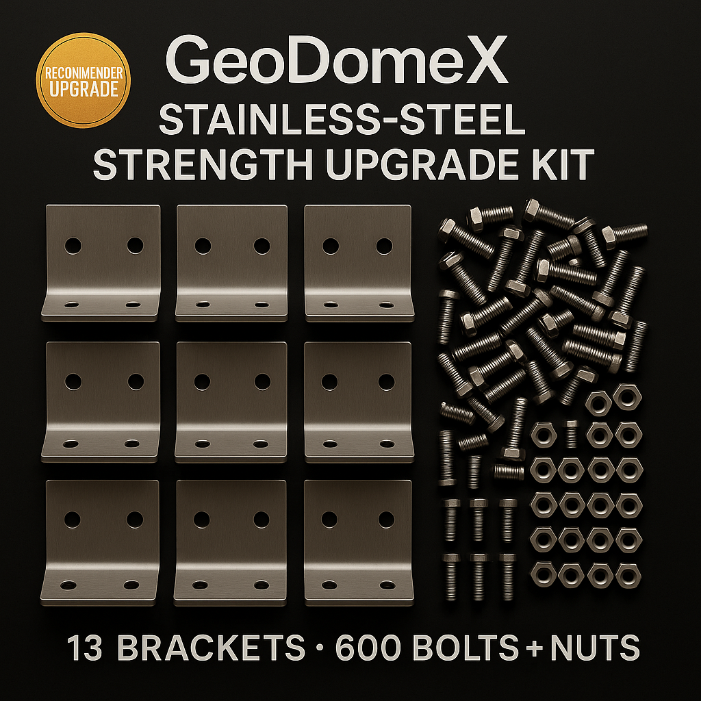 GeoDomeX Stainless Steel Strength Upgrade